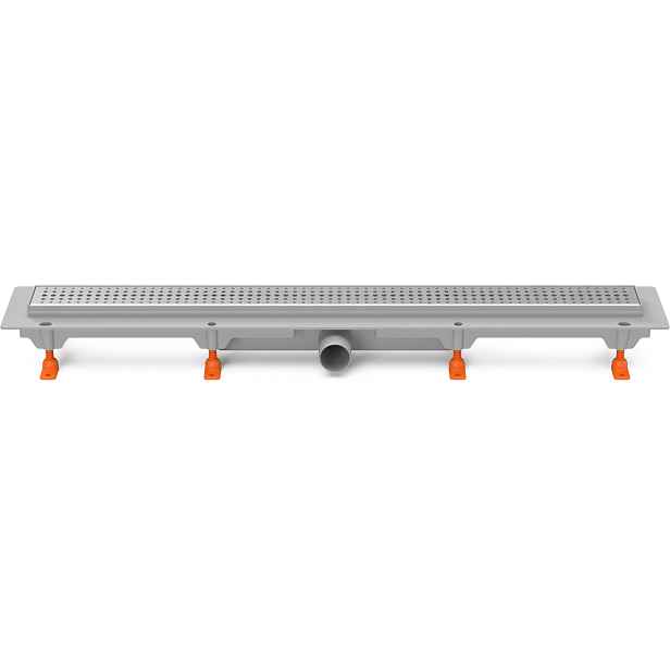 Chuděj Lineární plastový žlab MCH Basic 950 mm CH 950/50BN do prostoru s roštem Basic a nerezovým rámečkem