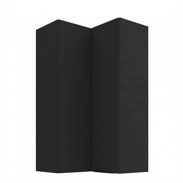Vysoká horní rohová skříňka LUNARA 2 - 60x60 cm, černá