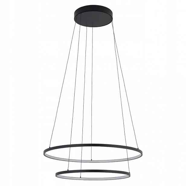 Závěsná Lampa Circolo Power Led Černá 67W 3000K glamour ring do jídelny