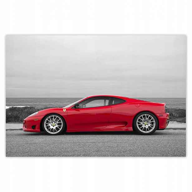Plakáty 185x125 Červené ferrari na pláži