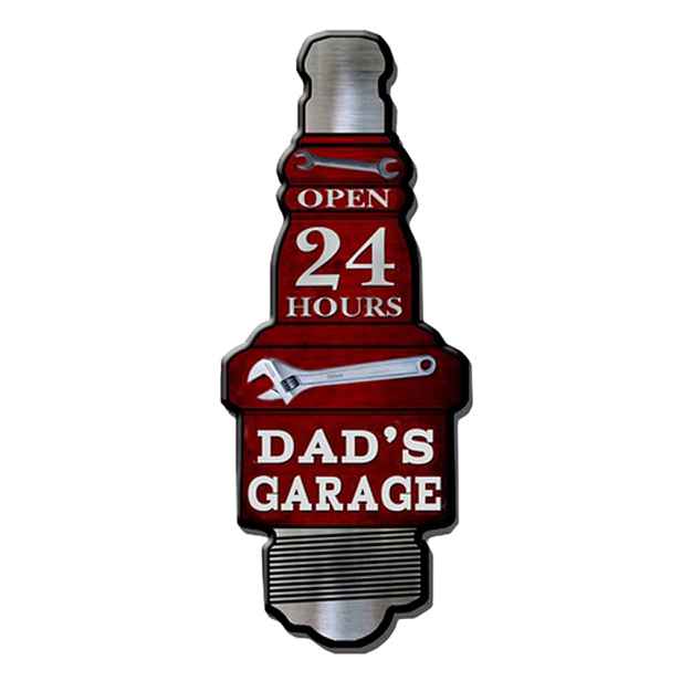 Kovová nástěnná cedule Daďs Garage - 20*1*50 cm Clayre & Eef