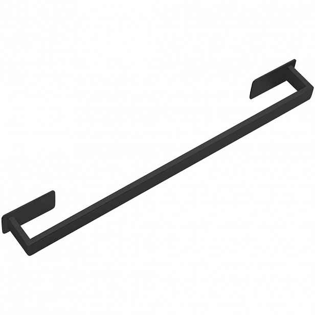 Samolepící držák na ručníky Lago - černá matná - 58,5 cm