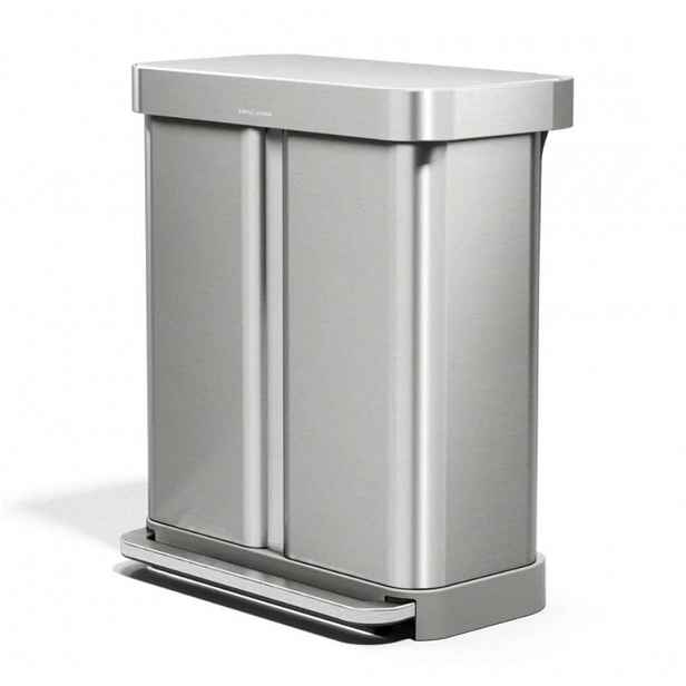 Simplehuman - Odpadkový koš 58 l, matná nerez CW2116