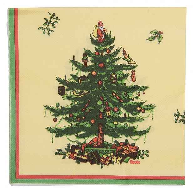 Vánoční papírové ubrousky s vánočním stromkem - 33*33 cm (20ks) Clayre & Eef