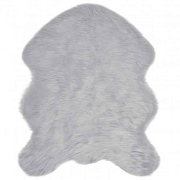vidaXL Koberec z umělé ovčí kožešiny TAFALLA Šedá 50 x 80 cm Polyester