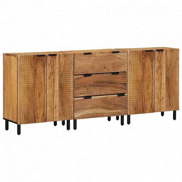 vidaXL Sestava komody 3 ks 180 x 33 x 75 cm Masivní akátové dřevo