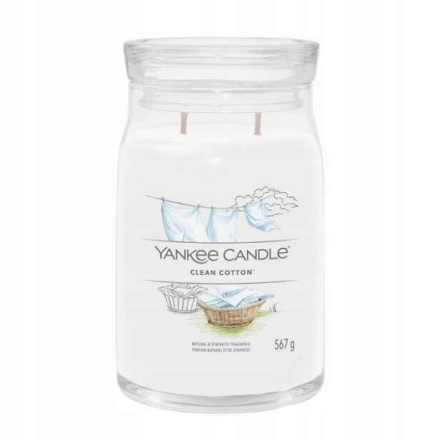 Yankee Candle Velká vonná svíčka Signature Clean Cotton 567 g