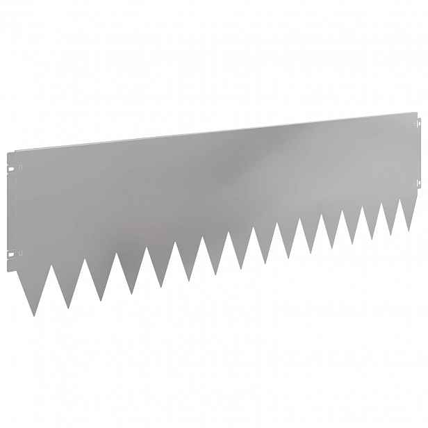 vidaXL Okraj trávníku 10 ks 103 x 30 cm Ocel Stříbrná