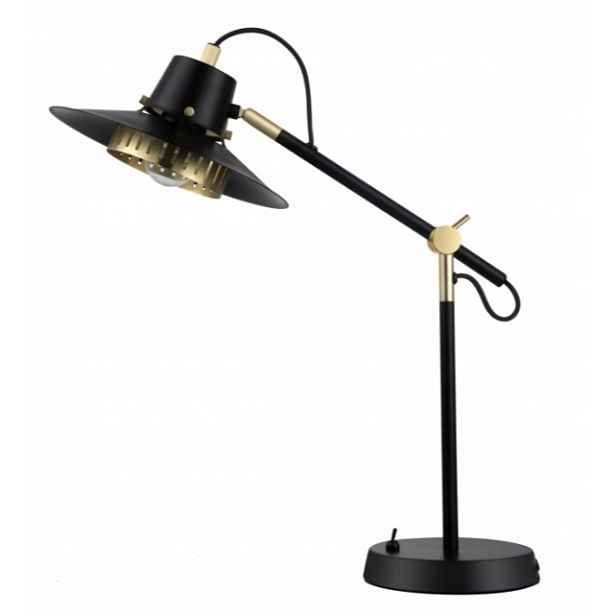 Krásná stolní lampa GoodHome Delagoa 1-bodová E27 černá
