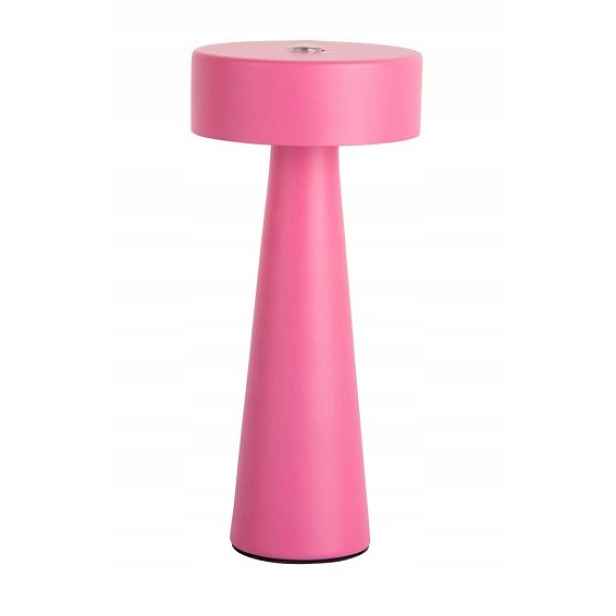 Růžová stylová stolní lampa do ložnice Mini Led Ring