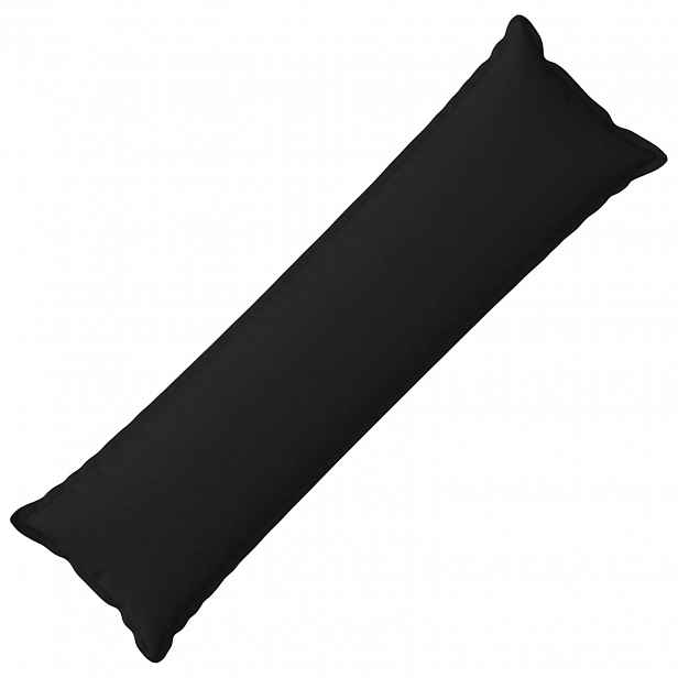vidaXL Polštář s polštářem HOUTEN Černá 40 x 145 cm Falešný len