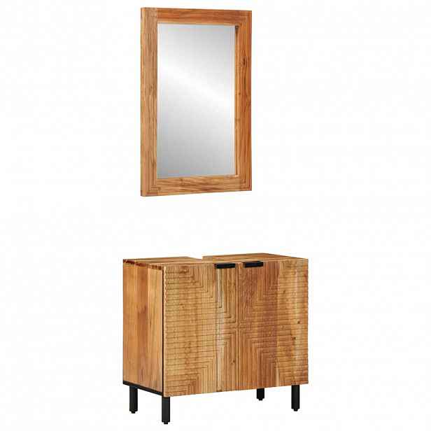 vidaXL Sada koupelnových skříněk 2 ks Přírodní 62 x 33 x 58 cm