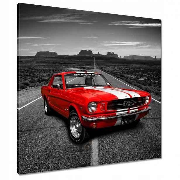 Obrazy 80x80 Červený Ford Mustang
