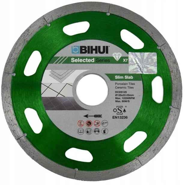 Bihui Velmi Tenký Segmentový Kotouč 1,1 MM Pro Řezání Dlaždic Úzký 125 MM