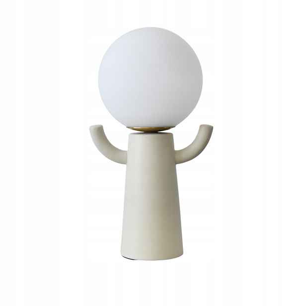 Keramická stolní lampa do obývacího pokoje ložnice dětského pokoje krémová Paul