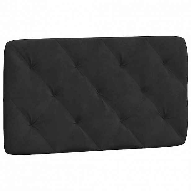 vidaXL Polštář na čelo postele černý 90 cm samet