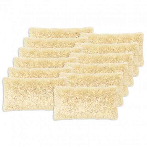 vidaXL Povlak na polštář 12 pcs HEERLEN Krémová 40 x 80 cm PV fleece