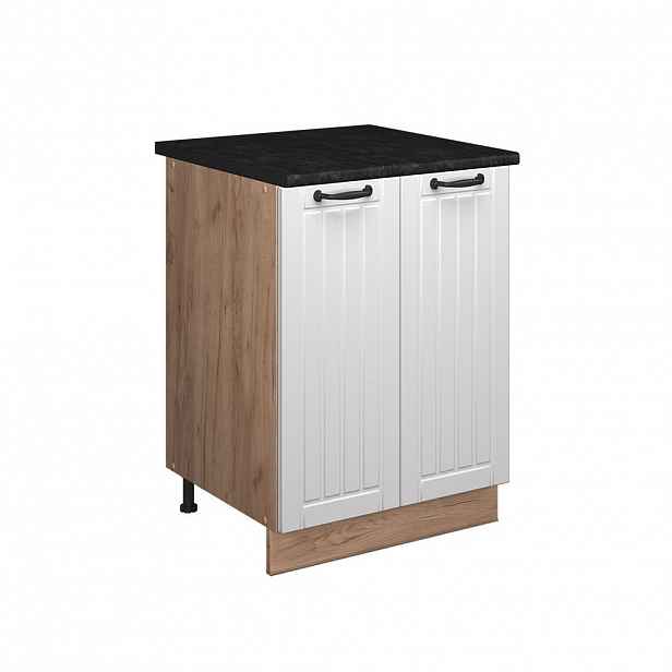 Vicco SKŘÍŇKA POD DŘEZ Fame-Line, Bílý venkovský dům/Zlatý mocný dub, 60 cm