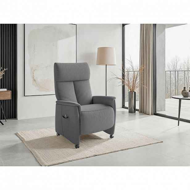 Sit & More RELAXAČNÍ KŘESLO, textil, šedá