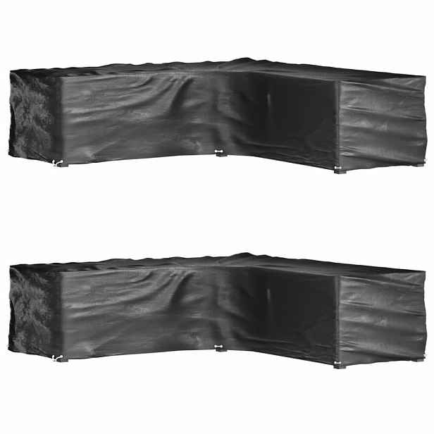 vidaXL Plachty na zahradní nábytek tvar L 2 ks 16 oček 250x250x70 cm