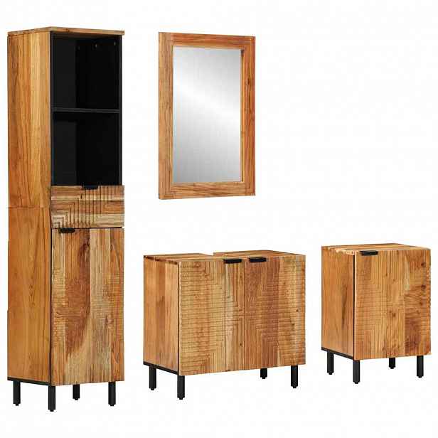 vidaXL Sada koupelnových skříněk 4 ks Přírodní 38 x 33 x 160 cm