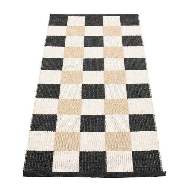 Černo-krémový vnitřní a venkovní běhoun 70x160 cm Pix Black Vanilla – Pappelina