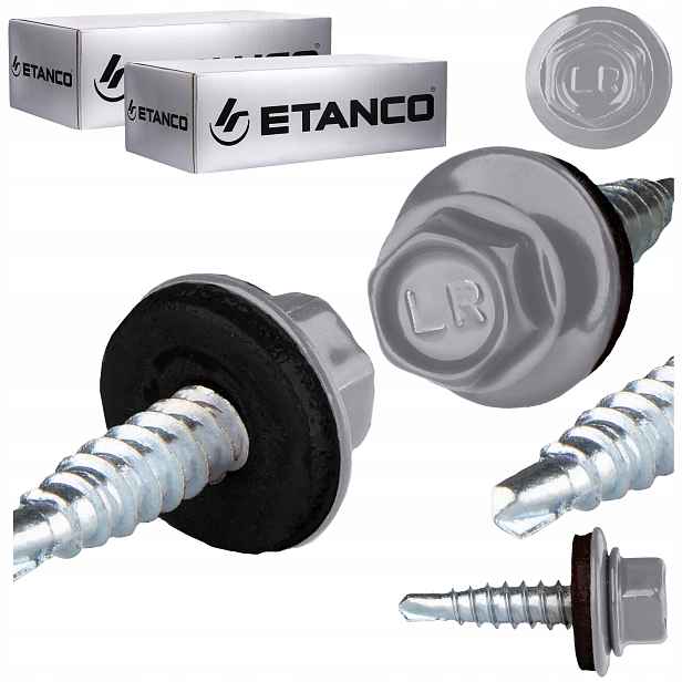 Farmářské vruty 4,8x20 mm Ral 9006 500 ks do plechu sešívačka Etanco GTO2