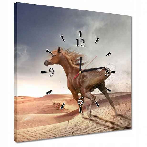 Hodiny 40x40 Cválající kůň