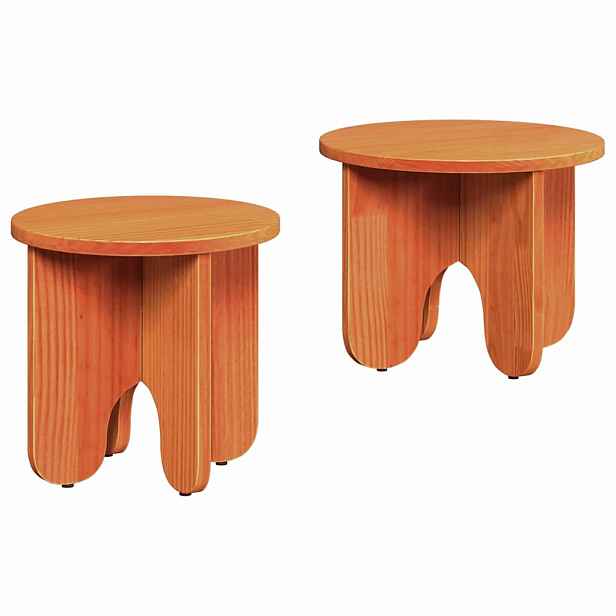 vidaXL Konferenční stolek 2 ks Voskově hnědá 39,5 x 39,5 x 30 cm
