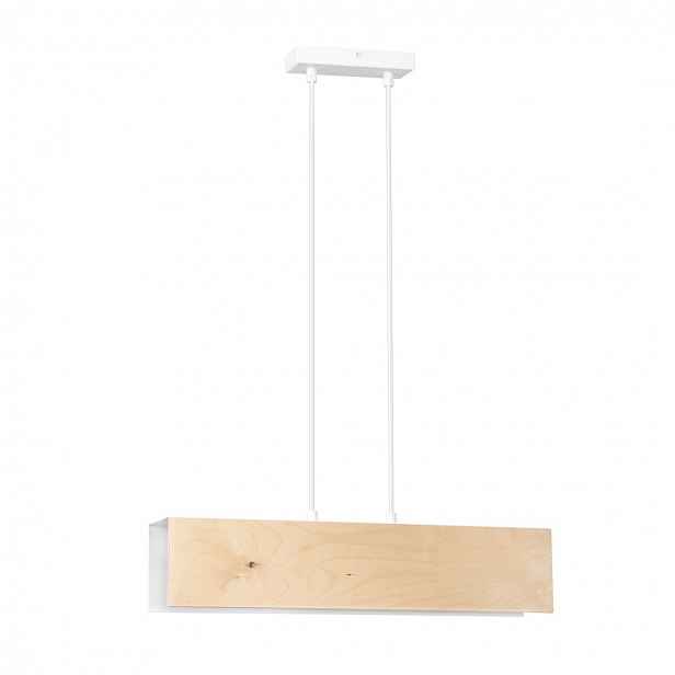 Závěsná lampa Carlo 2 White skandinávská, dřevo, bílá
