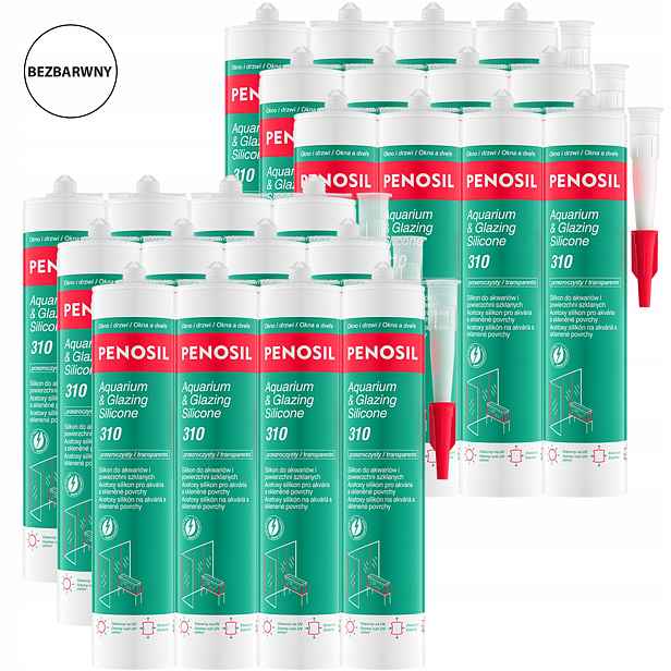 24 x skleněný Silikon Do Skleníku Polykarbonátové sklo Elastický Bezbarvý