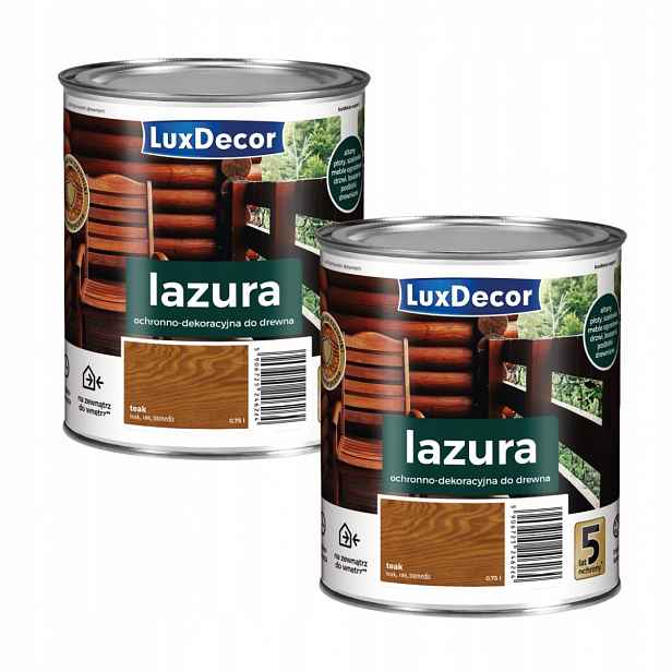 Sada 2KS Luxdecor Dekorativní Lazura Na Dřevo 4,5 L Tik Teak