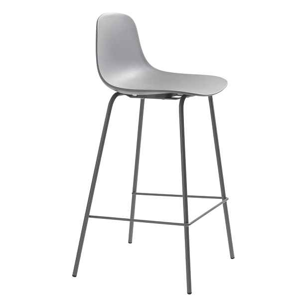 Šedá plastová barová židle (výška sedáku 67,5 cm) Whitby – Unique Furniture