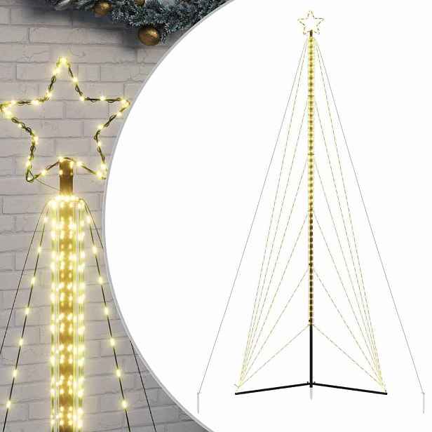 vidaXL LED vánoční stromek 861 teplých bílých LED diod 478 cm