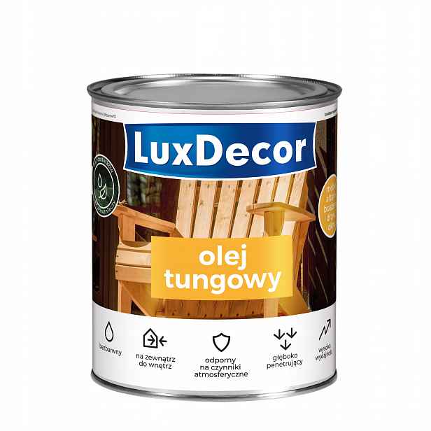 Luxdecor Tungový Olej Na Dřevo Teras Zahradního Nábytku 2,2 L Bezbarvý