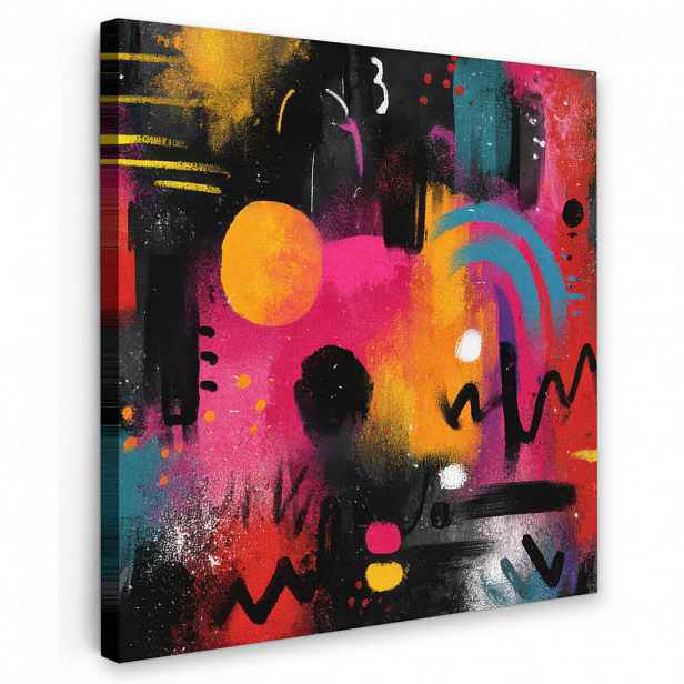 MuchoWow OBRAZ NA PLÁTNĚ Barevné plochy - Tvary - Barevné - Abstraktní 50x50 cm