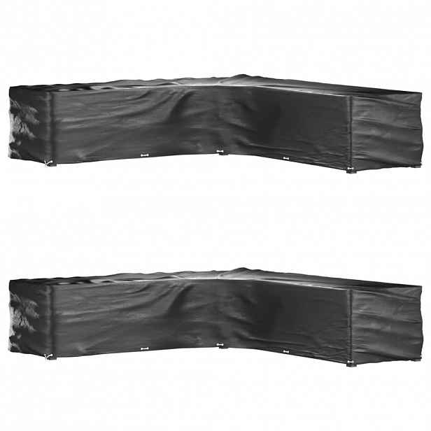 vidaXL Plachty na zahradní nábytek tvar L 2 ks 20 oček 300x300x70 cm
