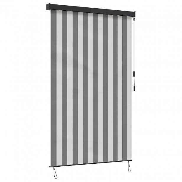 vidaXL Roleta Antracitová a bílá 160 x 250 cm Textil a hliník