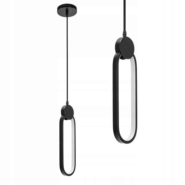 Závěsné Stropní Svítidlo Metal Black Led Černá