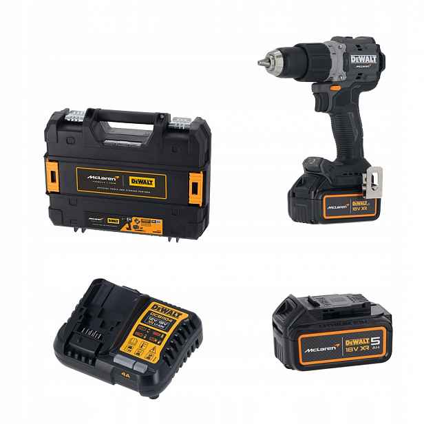 Aku Šroubovák DeWALT DCD85MP2T McLaren F1 Xr 18V 2x5Ah Bl 90Nm kufr