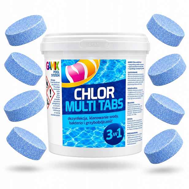 Pevná Dezinfekce Chlor Multi 3V1 5KG Tablety 200G Do Bazénu Intex