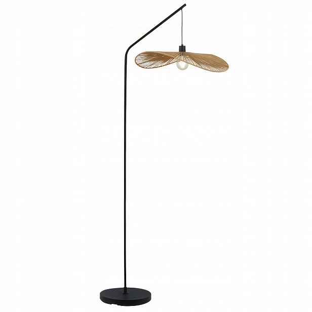 Stojací Podlahová Lampa Boho Loft Pletená Z Přírodní Bambusové Trávy