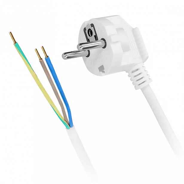 Flexo šňůra 3x1 mm2 délka 2 m bílá