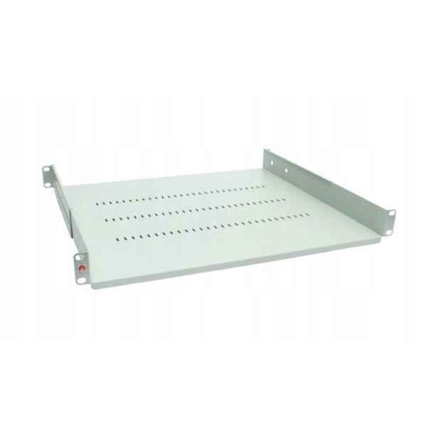 Nastavitelná police 19" 1U hloubka 450 mm popelavá