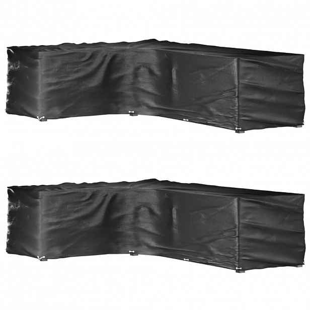vidaXL Plachty na zahradní nábytek tvar L 2 ks 18 oček 220x285x80 cm