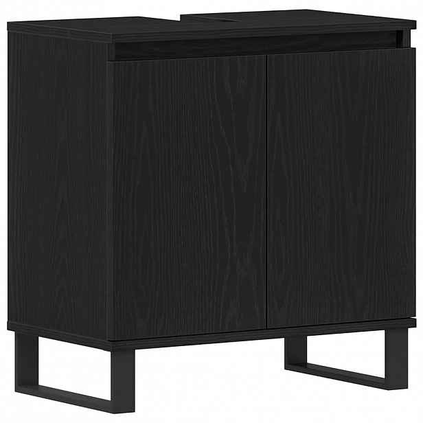 vidaXL Skříňka pod umyvadlo Černý dub 58 x 33 x 60 cm Kompozitní dřevo