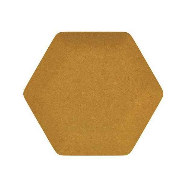 Čalouněný akustický panel nástěnný Riwiera 41 hořčicová hexagon - Hexagon 6x15 cm Egibi