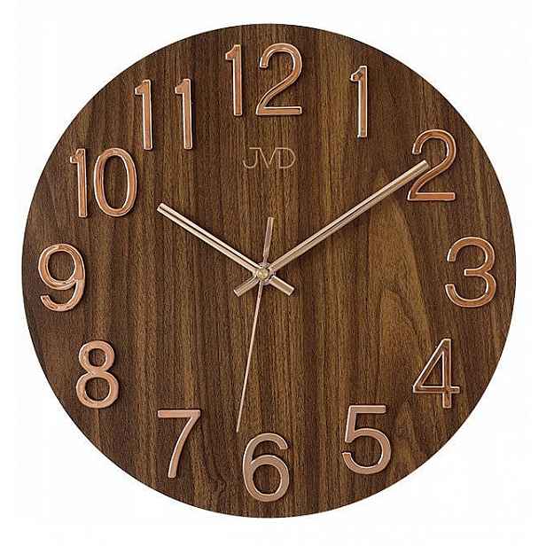 Hnědé Elegantní Nástěnné Hodiny Jvd HT98.8 30 cm 3D