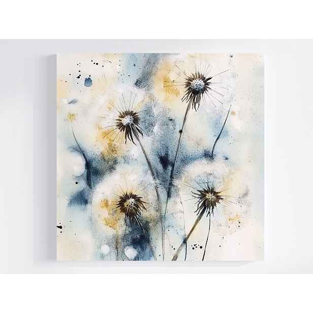 Obraz Na Plátně Canvas Akvarel Příroda Jaro Květiny Pampeliška 50x50