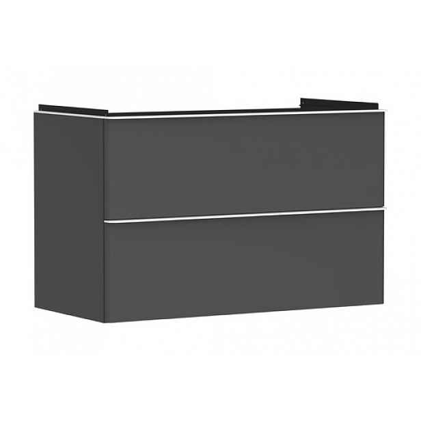 Skříňka pod umyvadlo bez umyvadla Hansgrohe Xelu Q 98x62,5x47,5 cm šedá matná 54032700